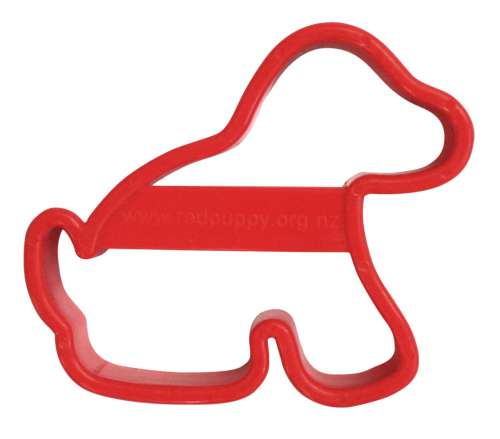 Red Puppy Bikkie Day Cookie Cutter - Click Image to Close